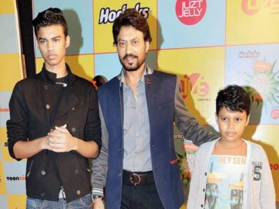 Irrfan Khan with his Son