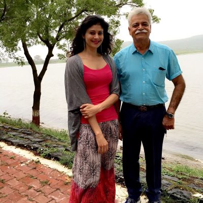 Pooja Batra With Her Father